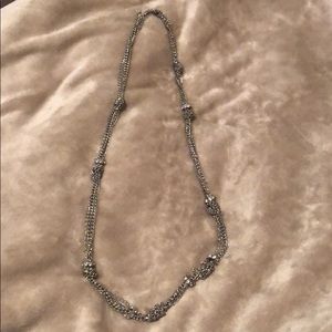 Silver long necklace